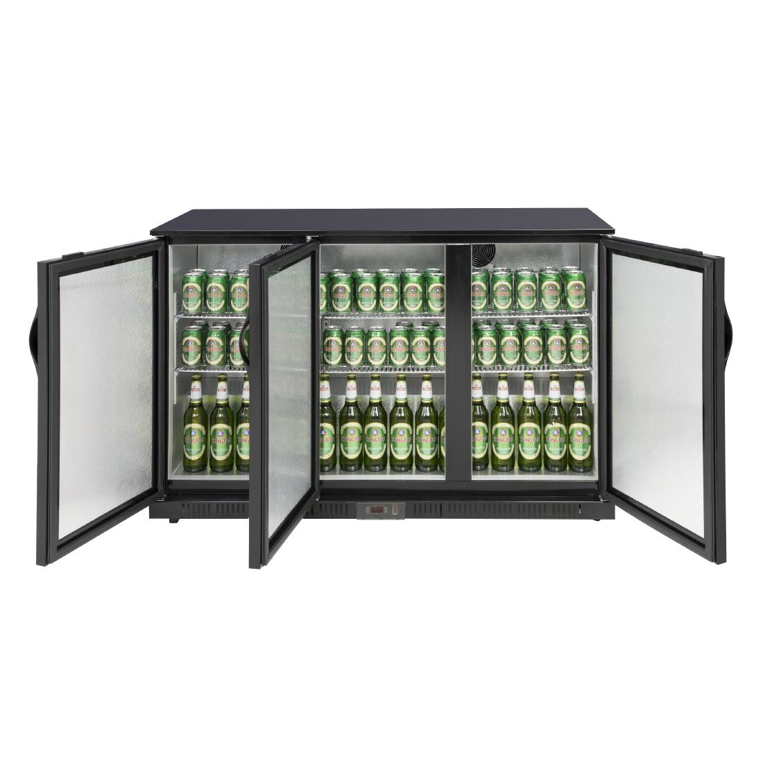 Polar G-Series Back Bar Cooler with Triple Solid Hinged Doors Black - 850mm GE999-A