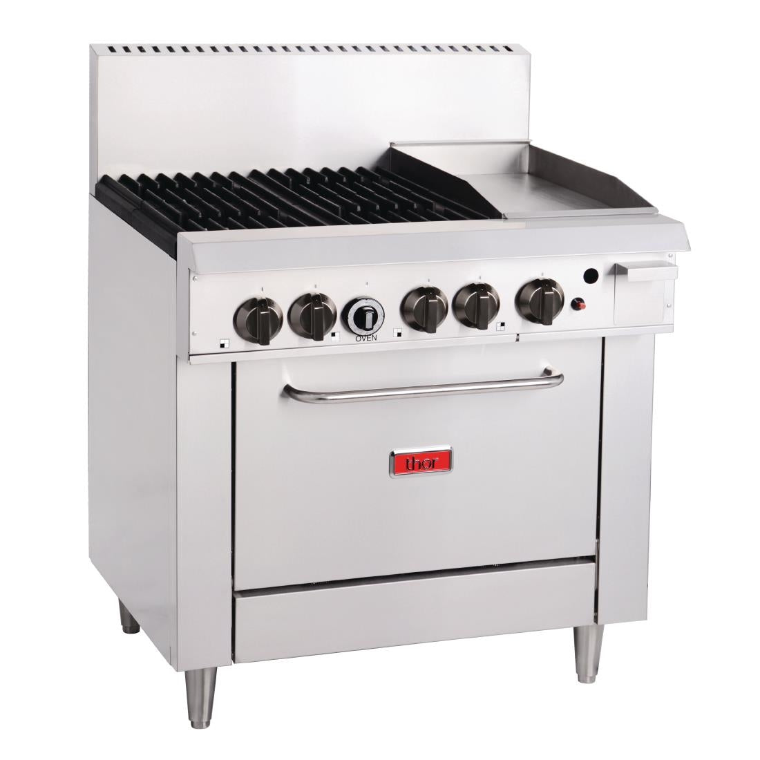 Thor 4 Burner Oven with 12" Griddle with flame failure - LPG TR-4F-G12F LPG GH102-P