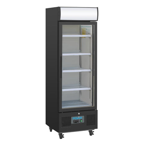 Polar G-Series Upright Display Fridge Black - 218Ltr