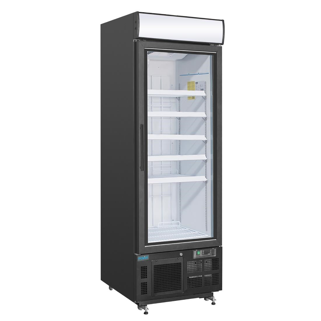 Polar G-Series Upright Display Freezer Black - 412Ltr
