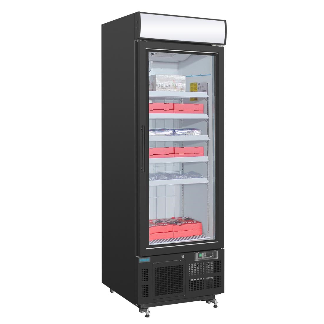 Polar G-Series Upright Display Freezer Black - 412Ltr