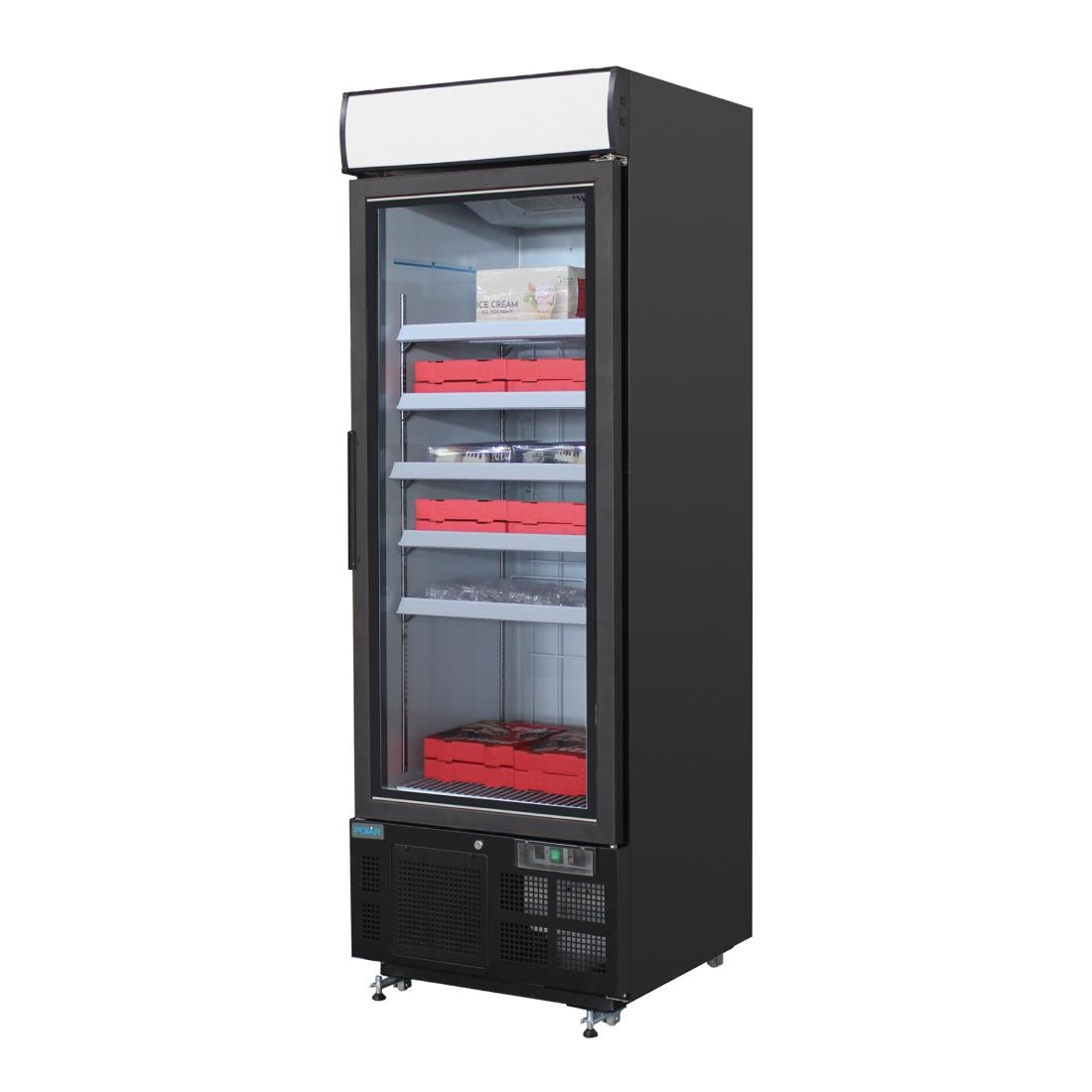 Polar G-Series Upright Display Freezer Black - 412Ltr