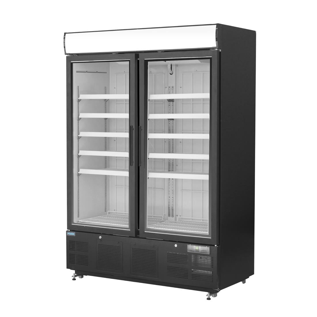 Polar G-Series Upright Display Freezer Black - 920Ltr