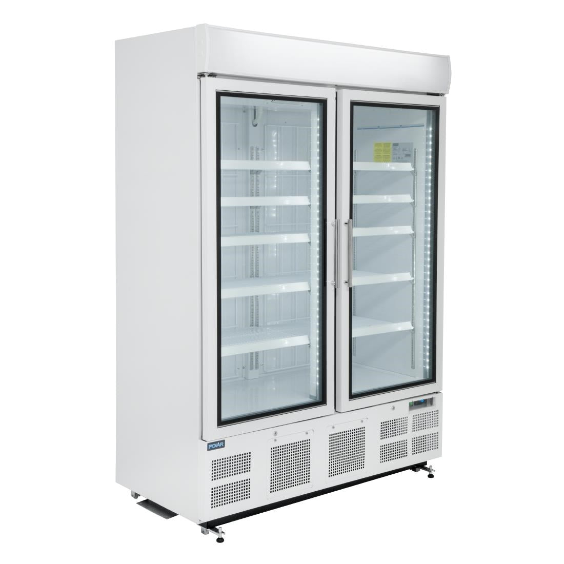 Polar G-Series Upright Display Freezer White - 920Ltr