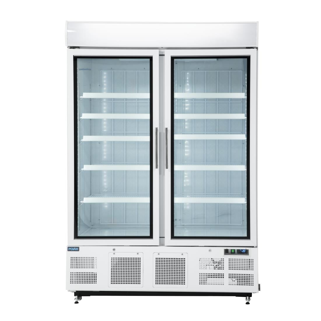 Polar G-Series Upright Display Freezer White - 920Ltr