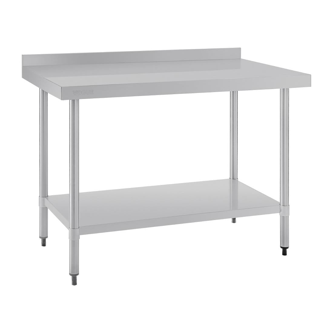Vogue Table with Upstand St/St - 1200x700x900mm 47 1/4x27 1/2x35 1/2" GJ507