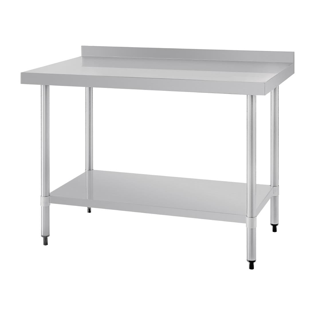 Vogue Table with Upstand St/St - 1200x700x900mm 47 1/4x27 1/2x35 1/2" GJ507