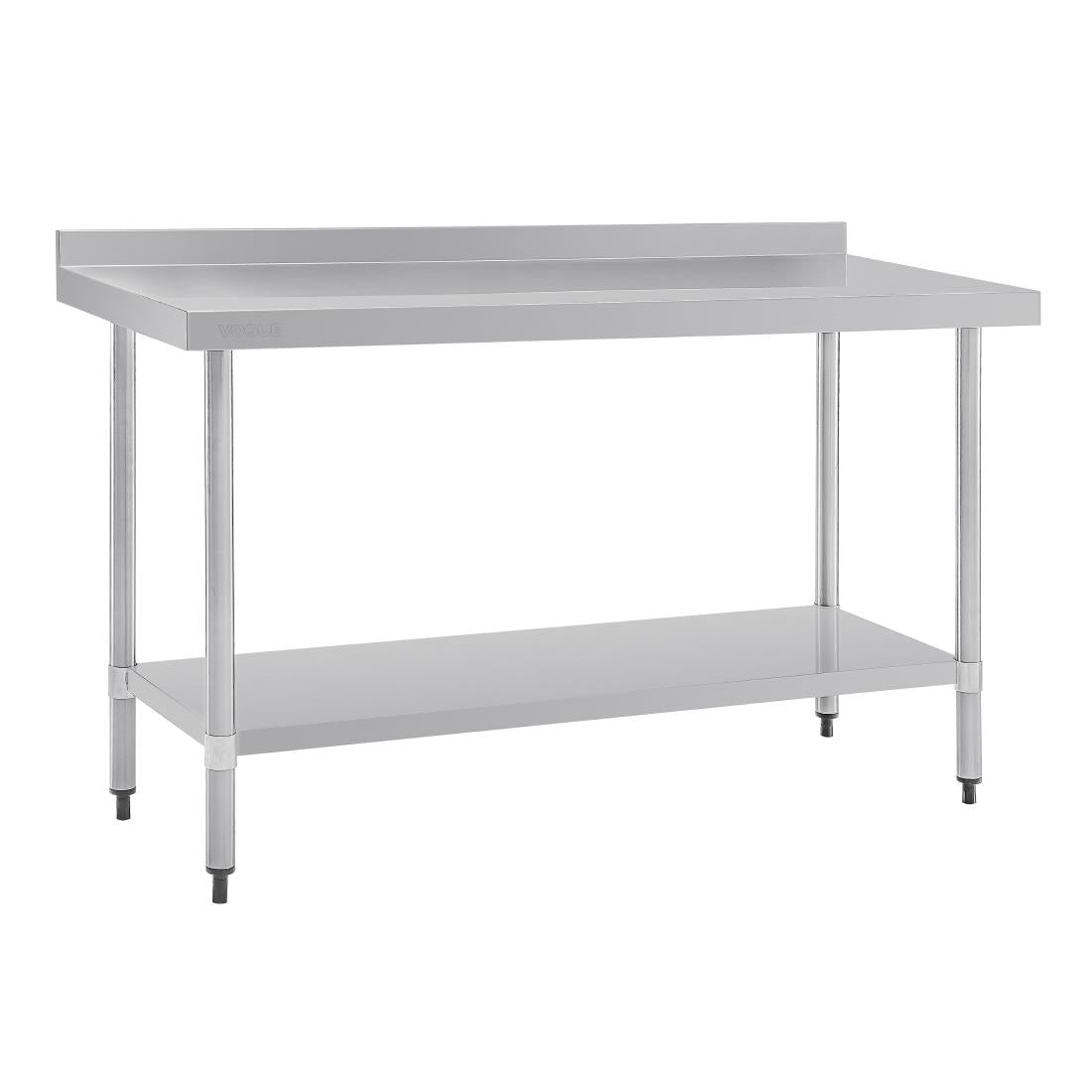 Vogue Table with Upstand St/St - 1500x700x900mm 59x27 1/2x35 1/2" GJ508