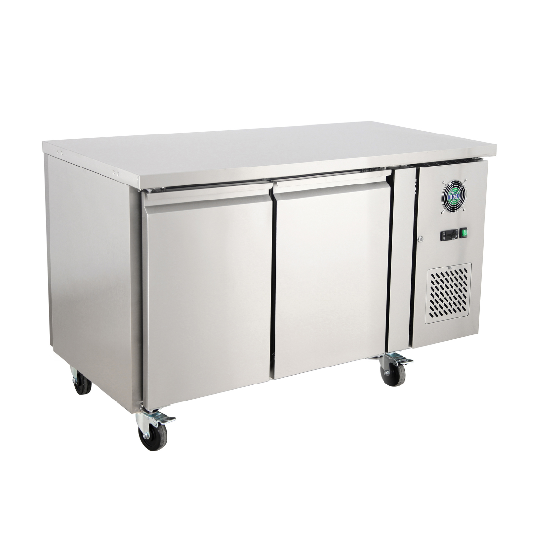 Thermaster 216L 2x2 Solid Door Pass-Through Ventilated GN 1/1 Pan Refrigerated Island Counter GN2100TNC - Whisk Hospitality - GN2100TNC
