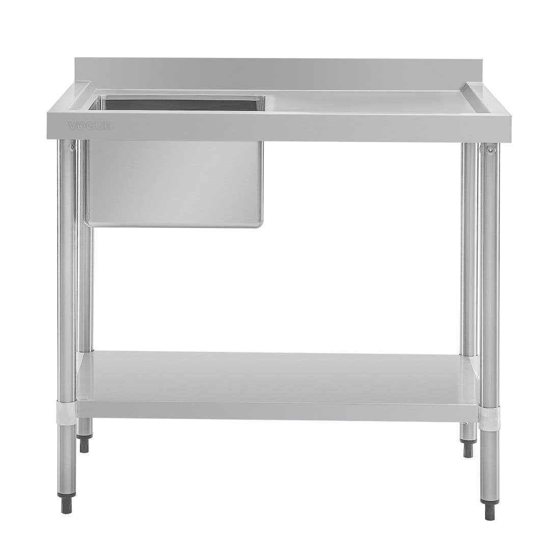 Vogue Single Bowl Sink R/H Drainer - 1000mm (90mm Drain) HC900