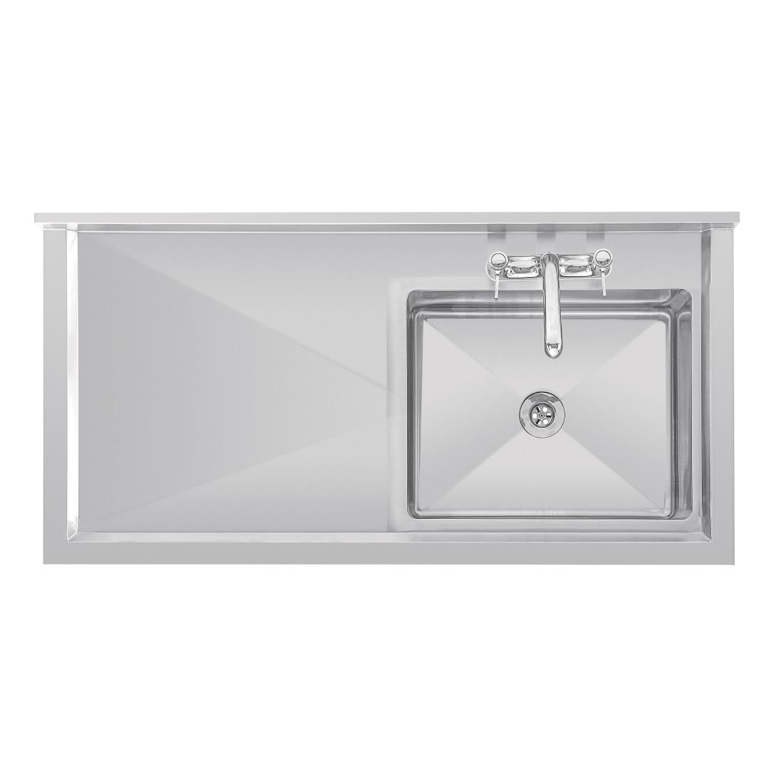Vogue Single Bowl Sink R/H Drainer - 1200mm (90mm Drain) HC903