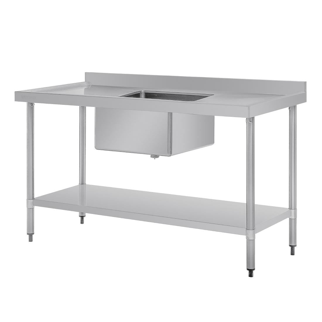 Vogue Single Bowl Sink Double Drainer - 1500mm x 700mm (90mm Drain) HC918