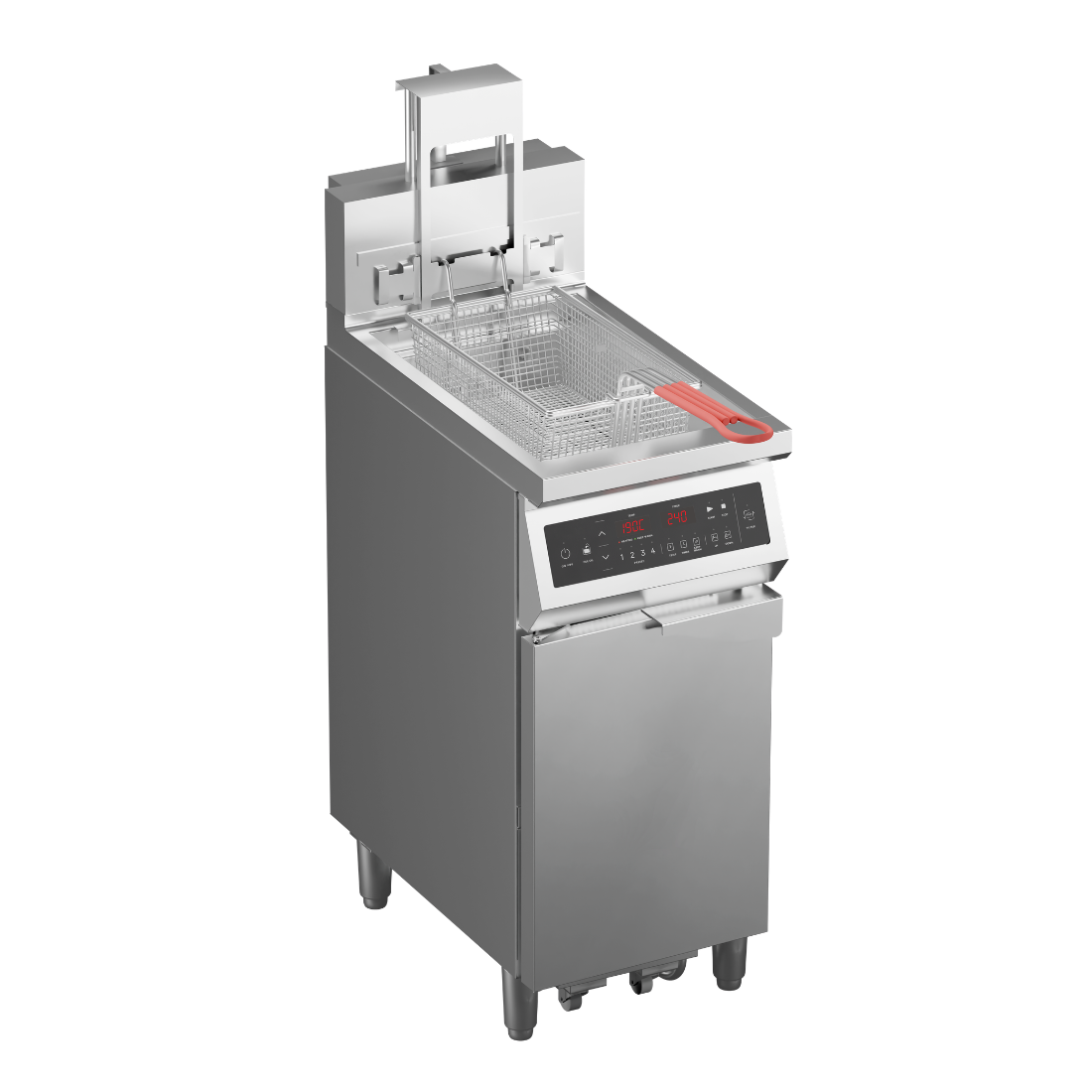 Brenner Volt 700 Series 25L Single Tank Auto-Lifting Induction Fryer with Oil Filtration IDF1-25AL - Whisk Hospitality - IDF1-25AL
