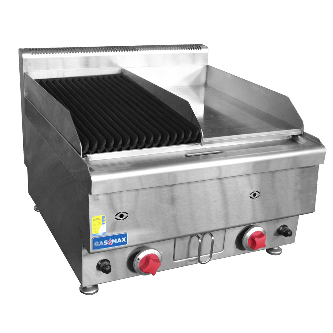 GASMAX Benchtop Combo 1/2 Char & 1/2 Griddle - JUS-TRGH60