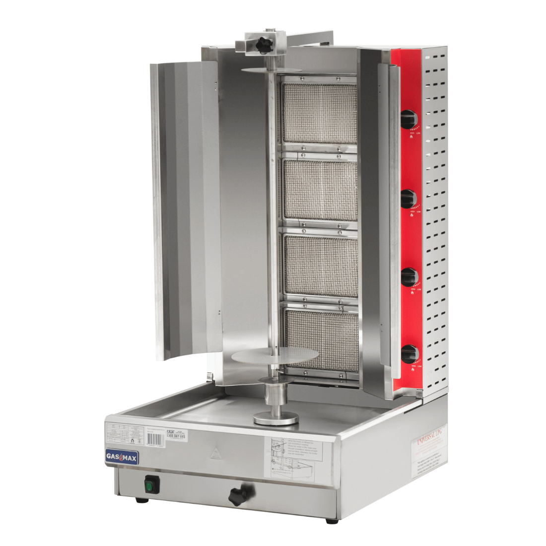 Gasmax Semi-automatic 4 Burner LPG Kebab Machine - KB-4LPG