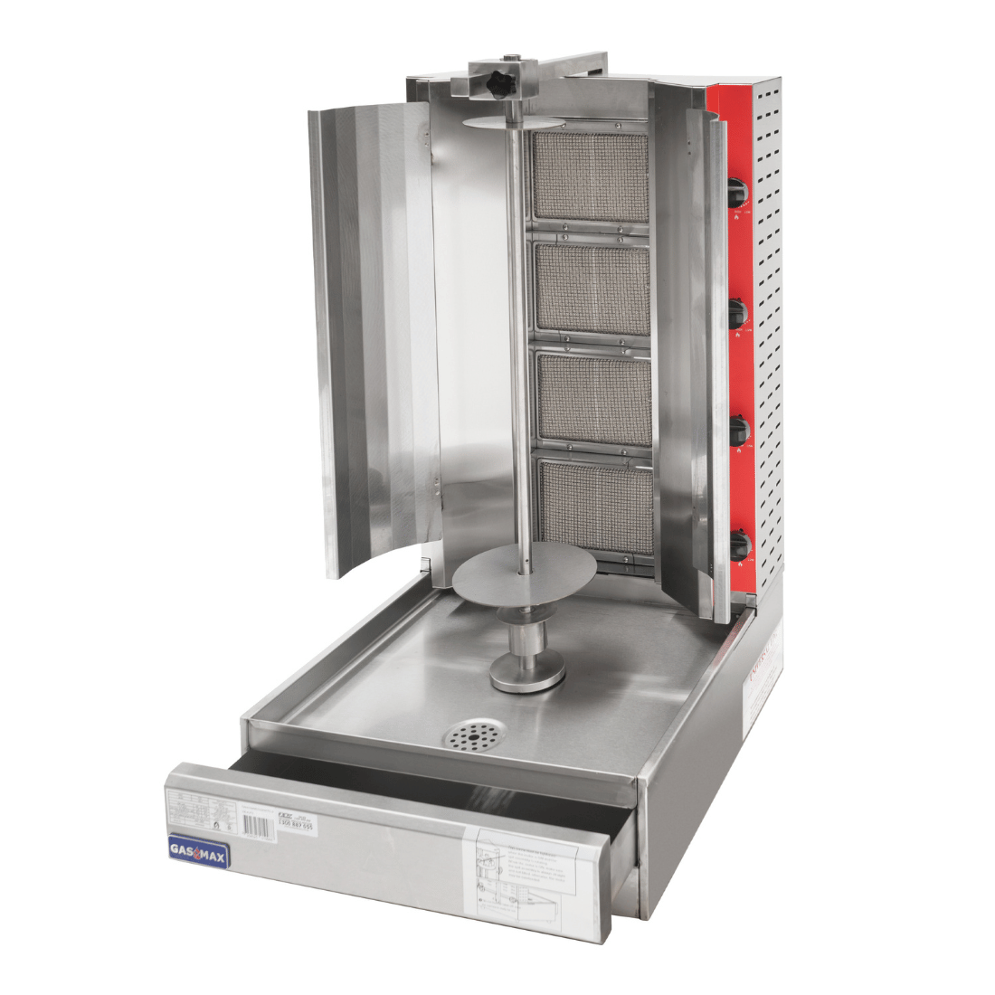 Gasmax Semi-automatic 4 Burner LPG Kebab Machine - KB-4LPG