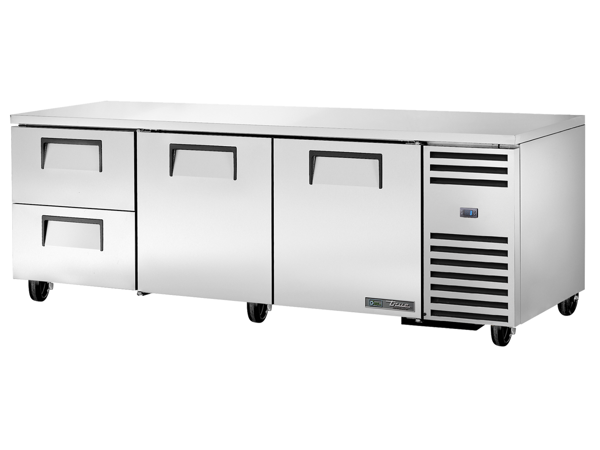 True Refrigeration Deep Undercounter Refrigerator 2 Drawers + 2 Solid Swing Doors - TUC-93D-2-HC