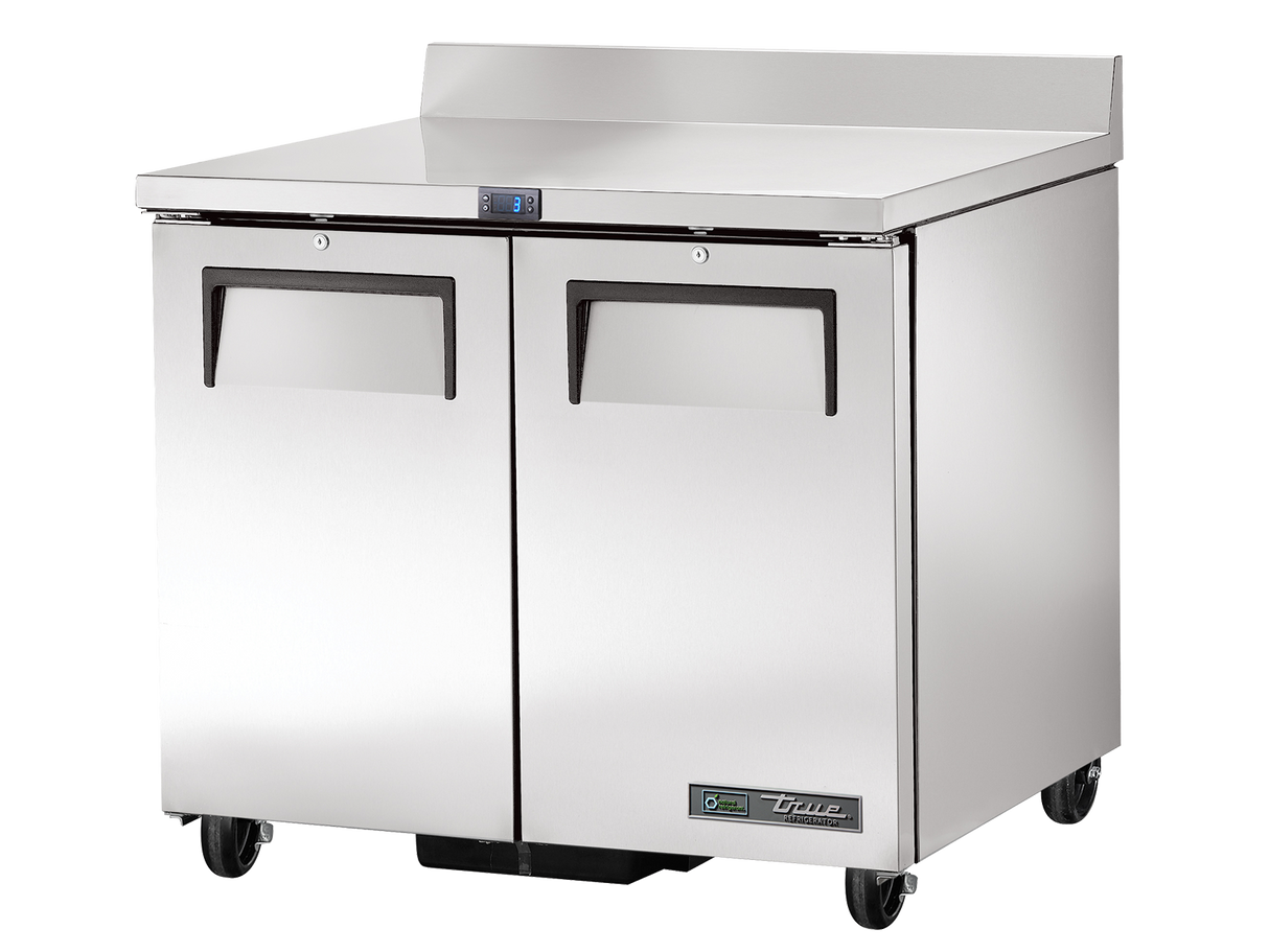 True Refrigeration Worktop Counter Refrigerator 2 Solid Swing Doors - TWT-36-HC