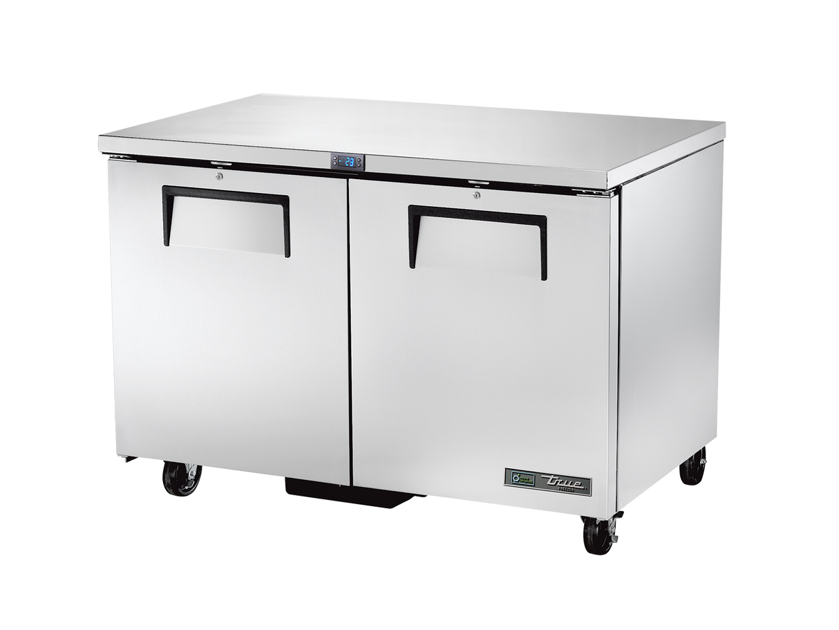 True Refrigeration Undercounter Foodservice Freezer, 2 Solid Swing Doors-TUC-48F-HC