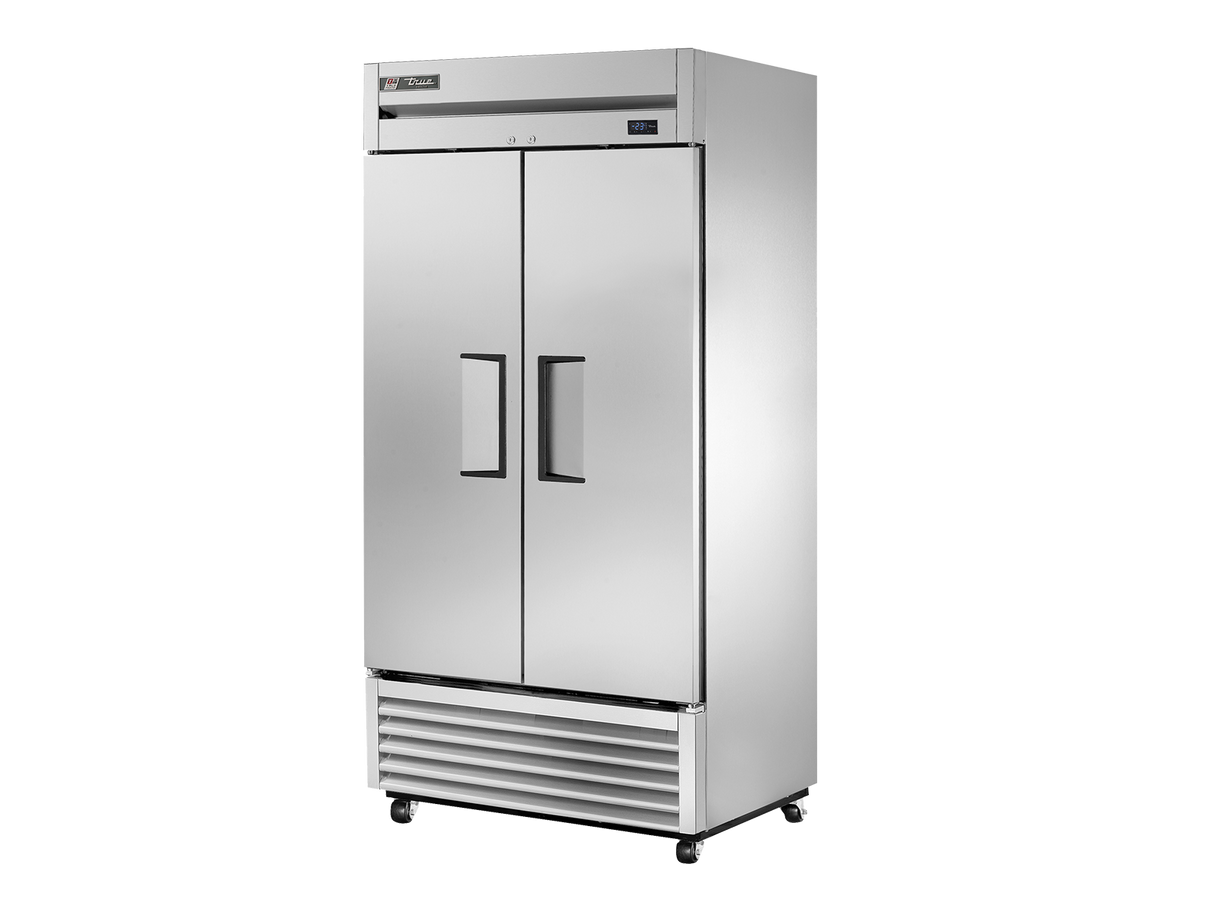 True Refrigeration Upright Foodservice Freezer 2 Full Solid Swing Doors - T-35F-HC