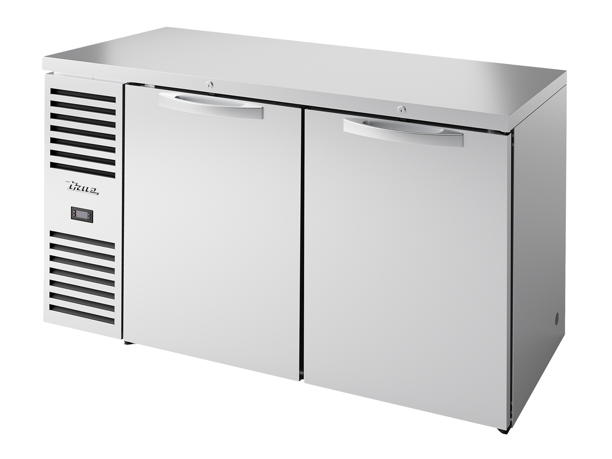 True Refrigeration Bar Refrigerator Stainless Steel Ext 2 Solid Swing Doors - TBR60-RISZ1-L-S-SS-2