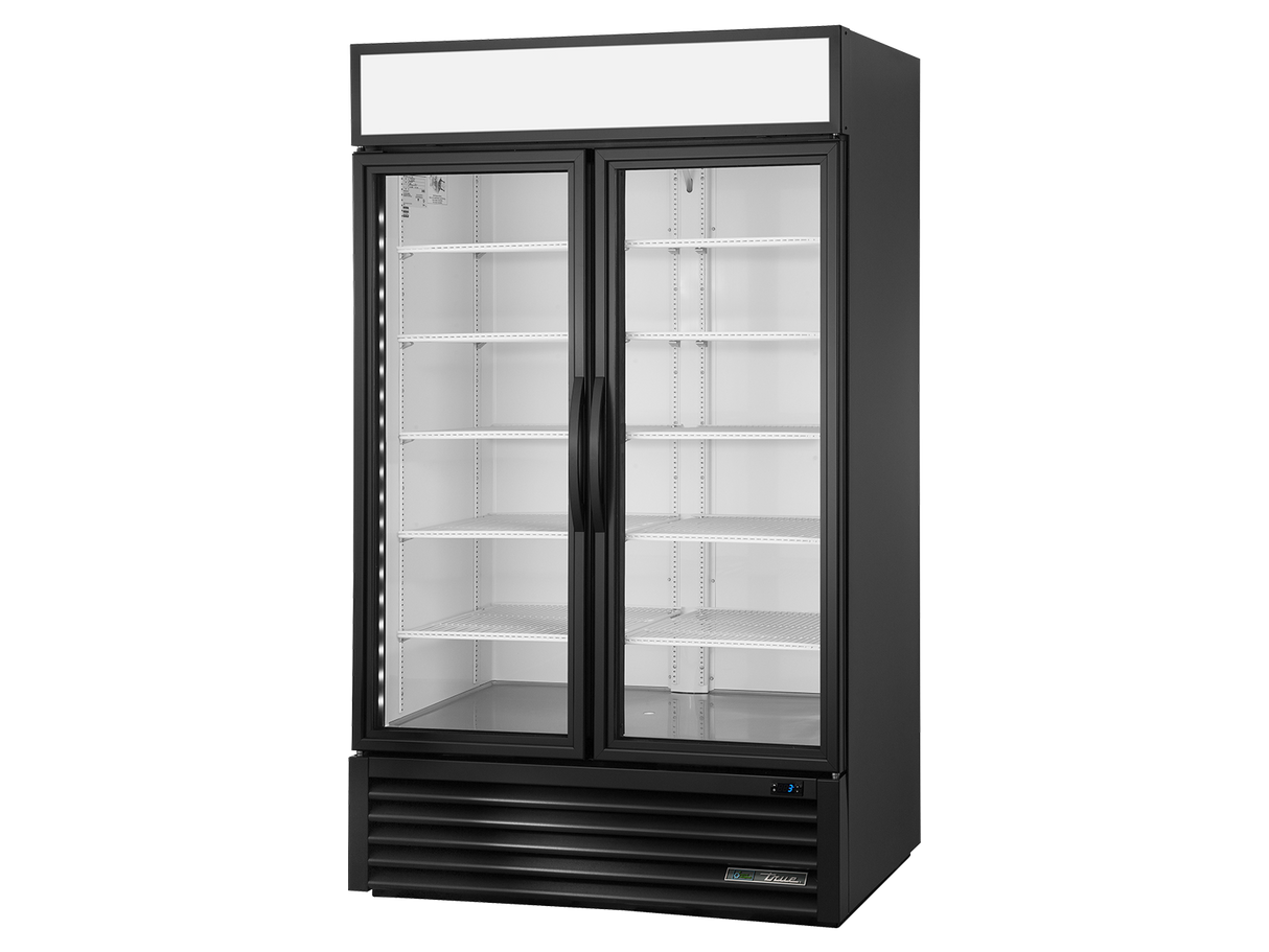 True Refrigeration Upright Retail Merchandiser Refrigerator 2 Full Glass Swing Doors - GDM-43-HC-TSL01