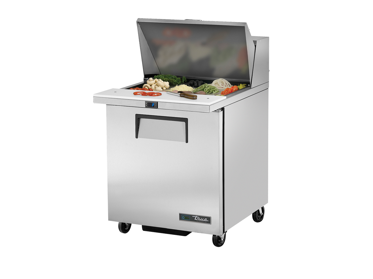 True Refrigeration Prep Table 12x 1/6 Top Pans 1 Solid Swing Door - TSSU-27-12M-C-HC