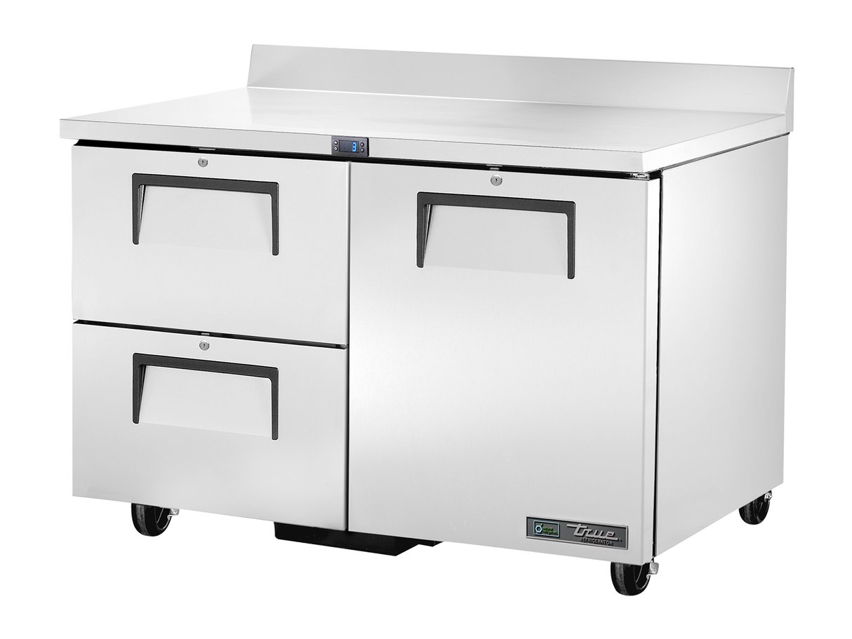 True Refrigeration Three Drawer Refrigerator with Splashback - TWT-48D-2-HC