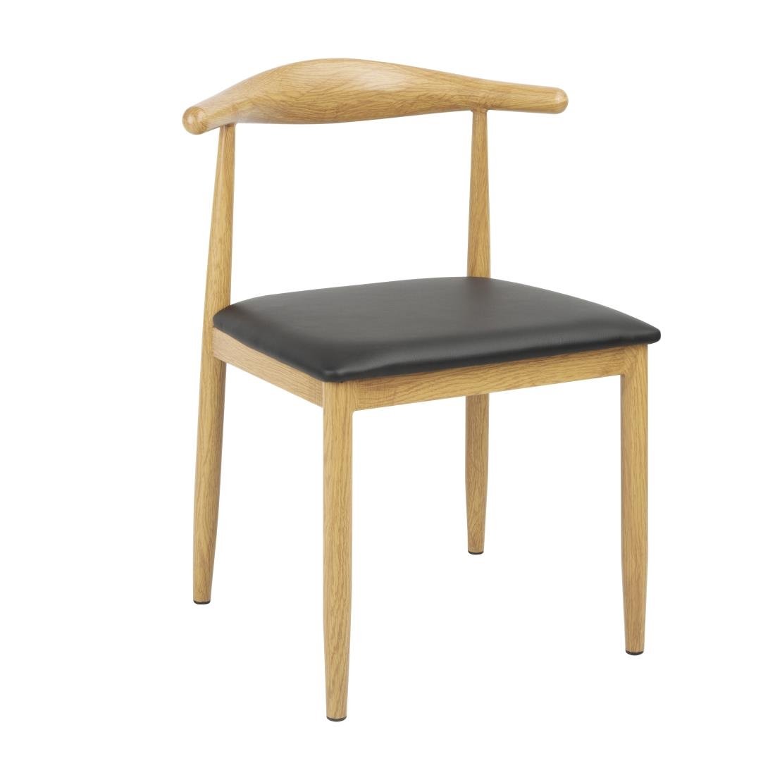 Bolero Camden Wooden Padded Interior Chairs (Set 2) FU529 - Whisk Hospitality - FU529