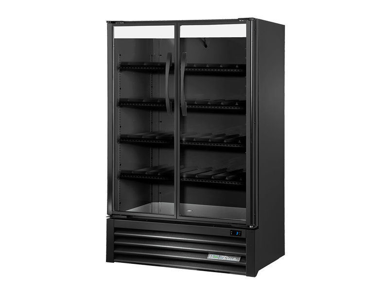 True Refrigeration Visual Retail Merchandiser Refrigerator 2 Glass Swing Doors Reduced Height - TVM - 36SL - HC - VM03 - Whisk Hospitality - TVM-36SL-HC-VM03
