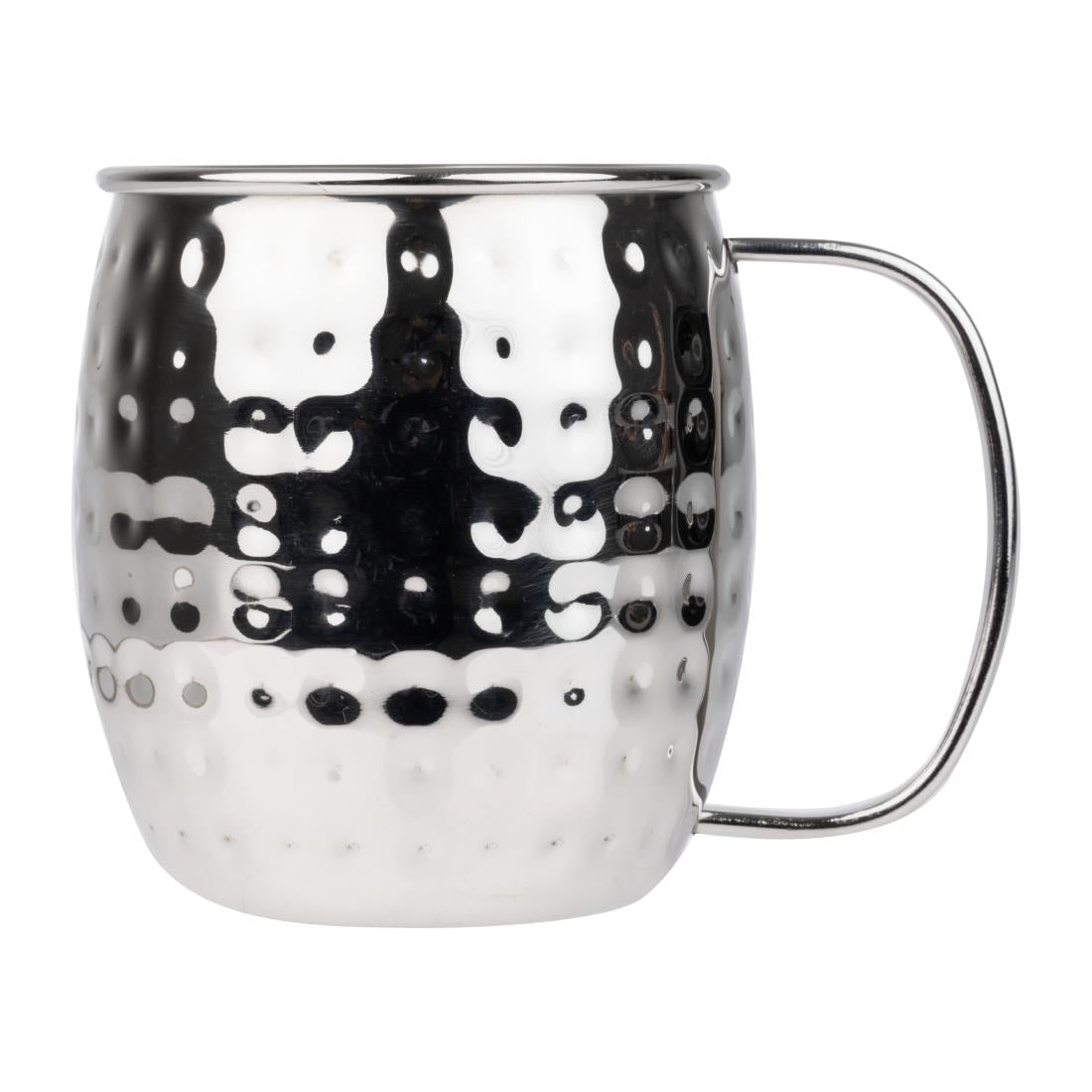 Olympia Barware Mug Hammered Stainless Steel - 440ml HY113 - Whisk Hospitality - HY113