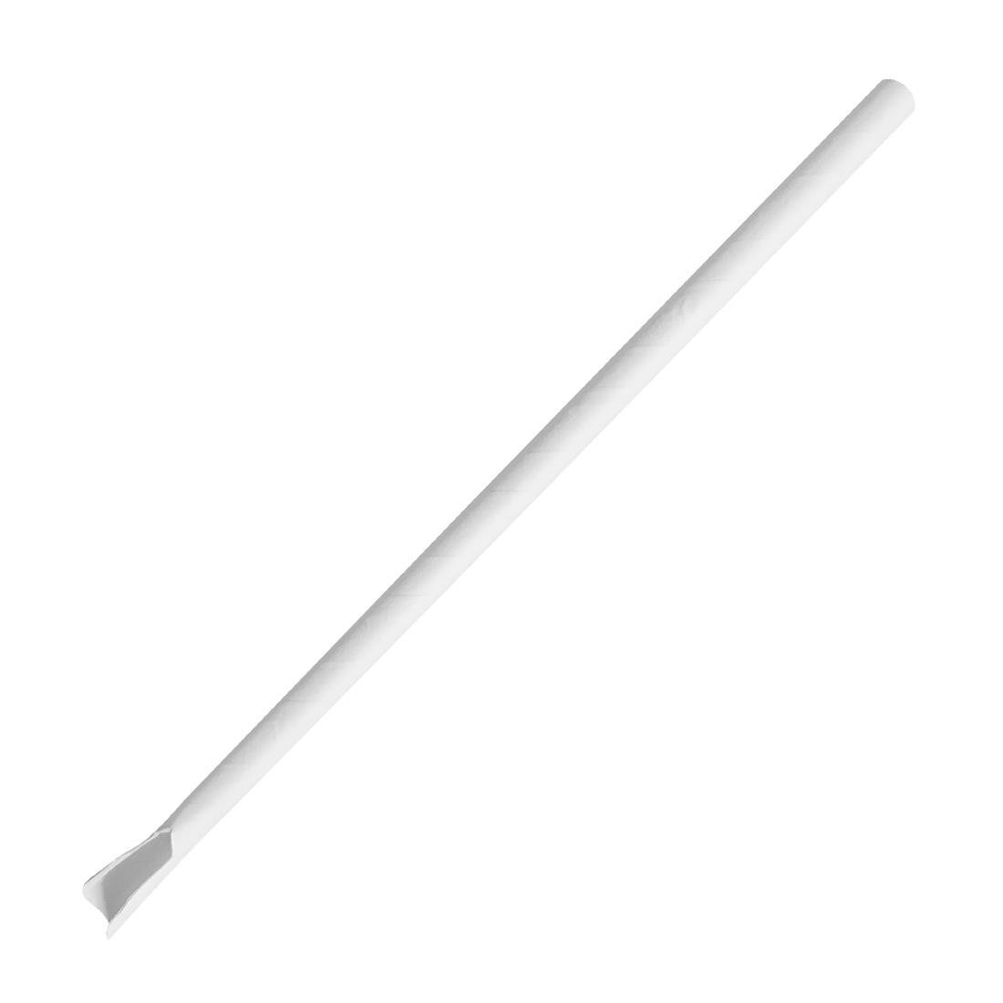 Fiesta Compostable Paper Spoon Straw White - 210x8mm (Pack 250) HU367 - Whisk Hospitality - HU367