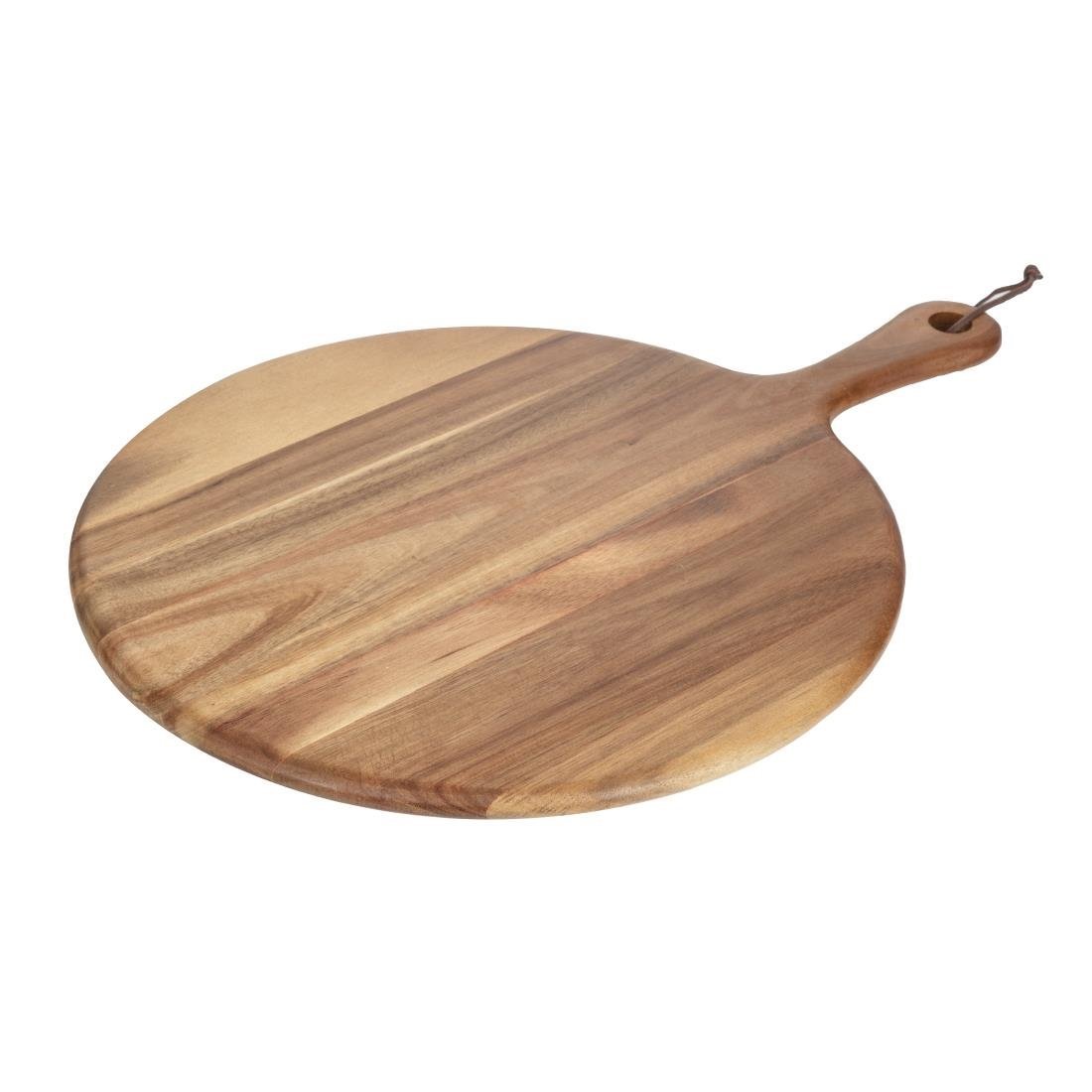 Olympia Acacia Paddle Board Round 355x15mm - 135mm handle GM262 - Whisk Hospitality - GM262
