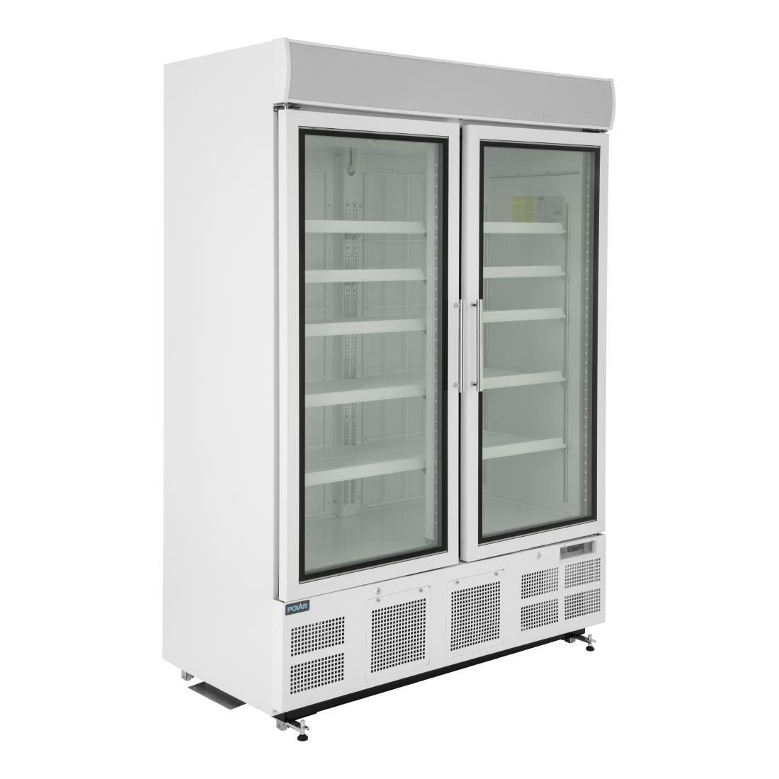 Polar G - Series Upright Display Freezer White - 920Ltr GH507 - A - Whisk Hospitality - GH507-A