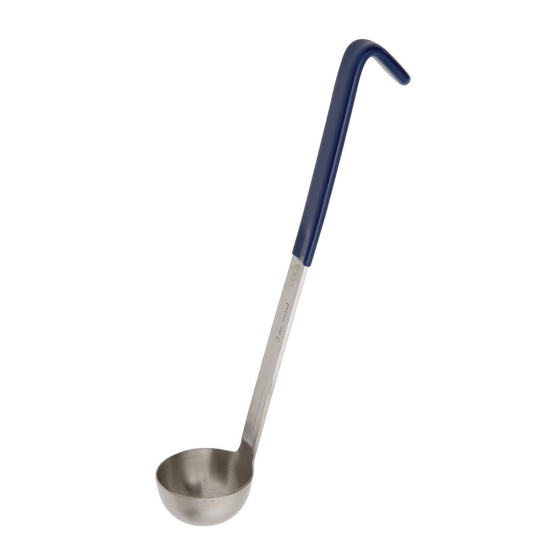 Vogue Heavy Duty Ladle Blue St/St - 60ml 2fl oz CD145 - Whisk Hospitality - CD145