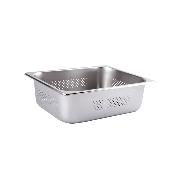 Perforated Gastronorme Pan - S/S - 1/2 / 100mm - Whisk Hospitality - 401367