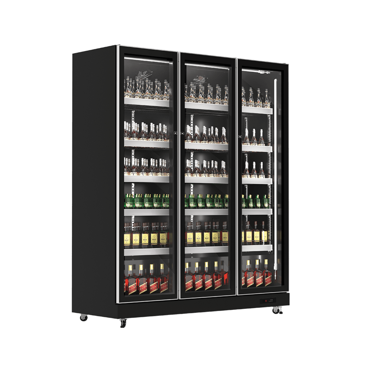 Exquisite Three Glass Doors Upright Display Fridge – Black - DC1100 - Whisk Hospitality - DC1100