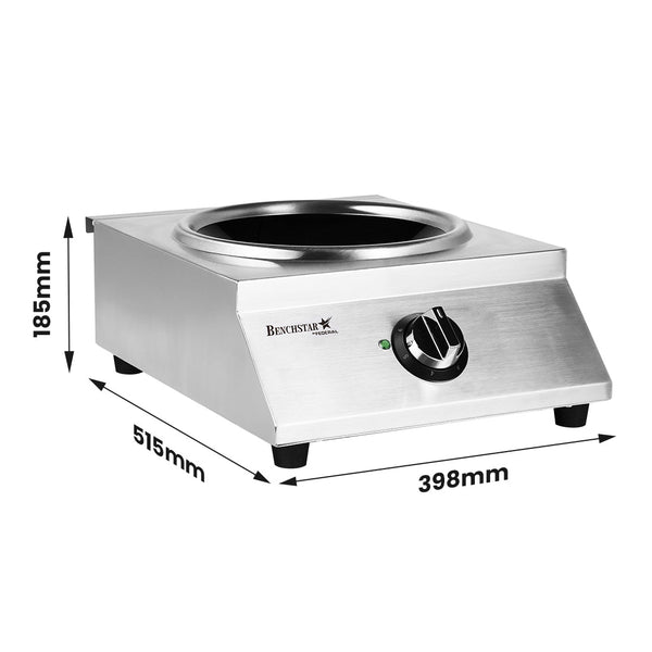 Benchstar Ceramic Induction Wok w/ Stainless Steel Body IW500 - Whisk Hospitality - IW500