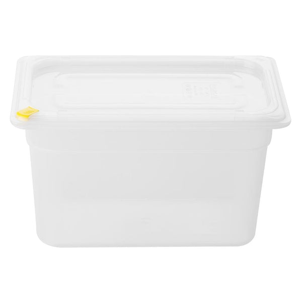 Hygiplas Click PP 1/4 GN with Lid & 7 Colour clips - 150mm 3.7Ltr (Pack 4) FZ096 - Whisk Hospitality - FZ096