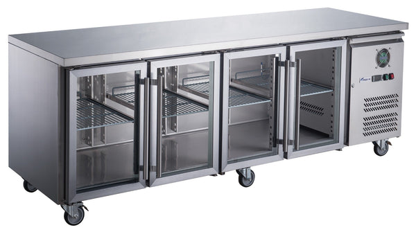 FED-X Four Glass Door Bench Fridge - XUB7C22G4V - Whisk Hospitality - XUB7C22G4V