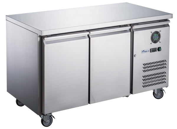 FED-X S/S Two Door Bench Fridge - XUB7C13S2V - Whisk Hospitality - XUB7C13S2V