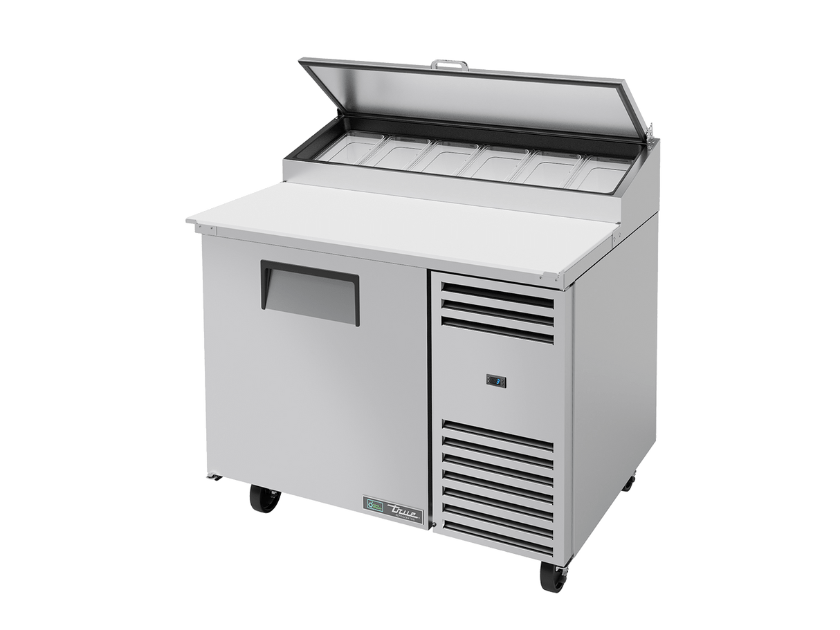 True Refrigeration Pizza Prep Table 6x 1/3 Top Pans 1 Solid Swing Door - TPP - AT - 44 - HC - Whisk Hospitality - TPP-AT-44-HC