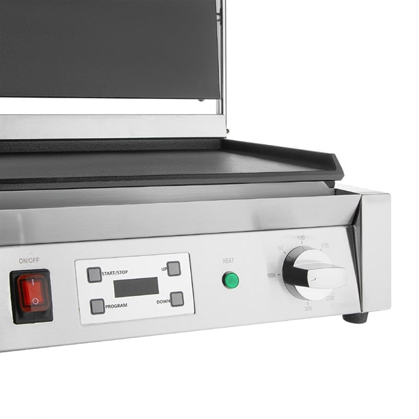 Apuro Extra Large Single Contact Grill Flat/Flat Plate CU607 - A - Whisk Hospitality - CU607-A