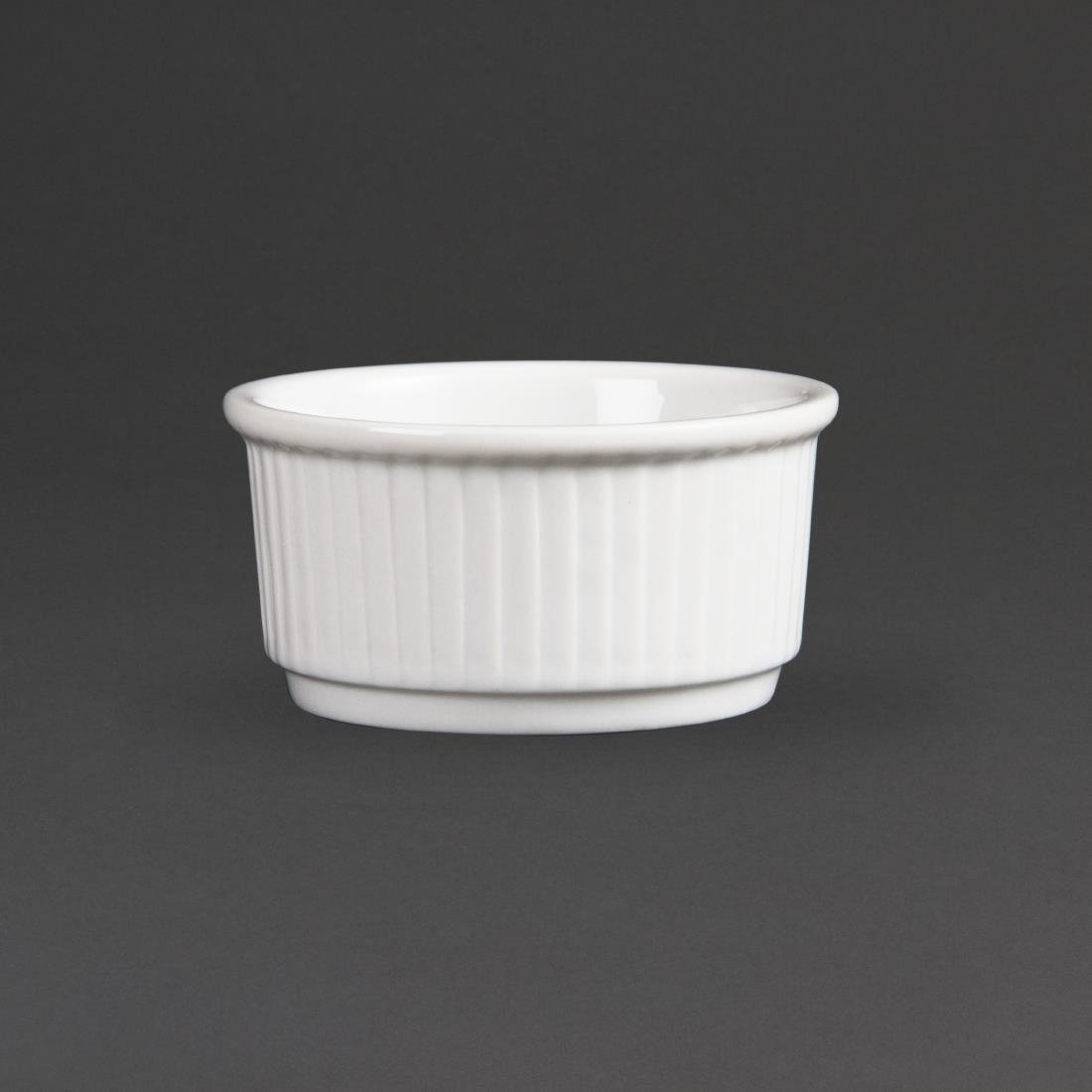 Olympia Whiteware Stacking Ramekin - 8.5cm 3 1/4" (Box 12) W421 - Whisk Hospitality - W421