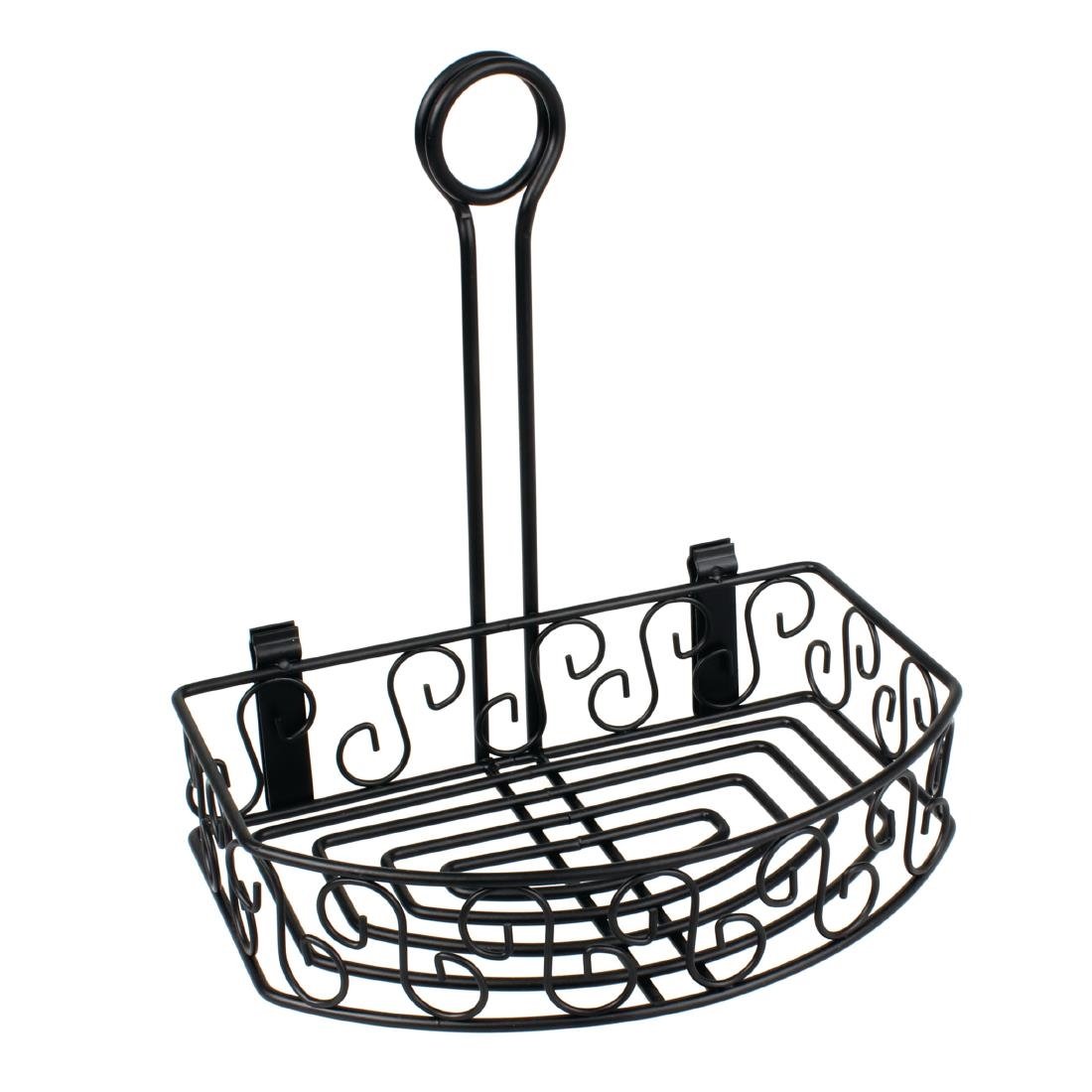 Olympia Black Wire Condiment Holder with Clip Back for Menus 230(h)x215(w)155mm CN851 - Whisk Hospitality - CN851