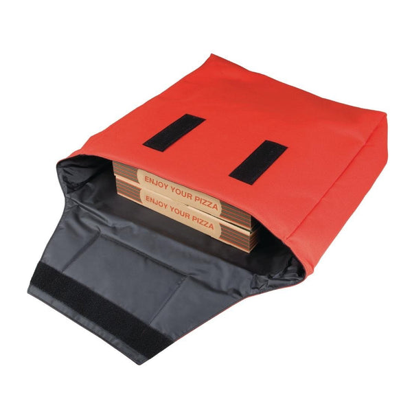 Vogue Insulated Pizza Delivery Bag Polyester - 130x470x550mm 5x18 1/2x21 1/2" S481 - Whisk Hospitality - S481