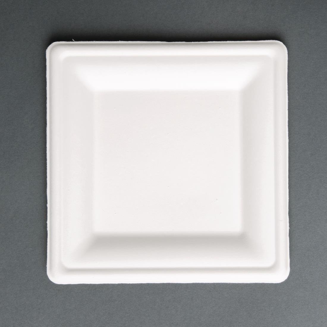 Fiesta Compostable Bagasse Square Plate 159 x 159mm (Pack 50) FC518 - Whisk Hospitality - FC518