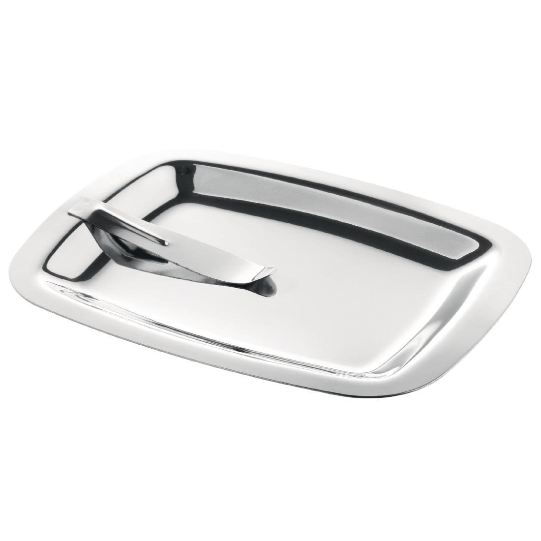Olympia Stainless Steel Tip Tray w/ Spring Hold 150x120mm CM759 - Whisk Hospitality - CM759
