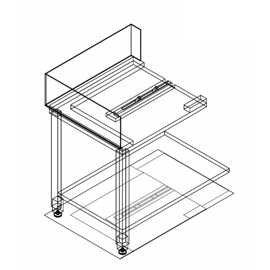 Fagor Stainless Steel Corner Bench w/ Introduction of Baskets by the Left Side E - 90I - Whisk Hospitality - E-90I