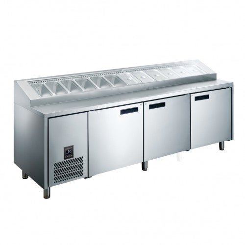 Glacian 3 Door Pizza Prep HPB2476 - Whisk Hospitality - HPB2476